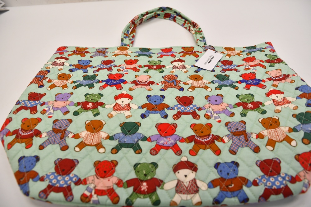 Vera Bradley Essential Grand Tote Bag Toasty Teddies Large Quilted Cotton